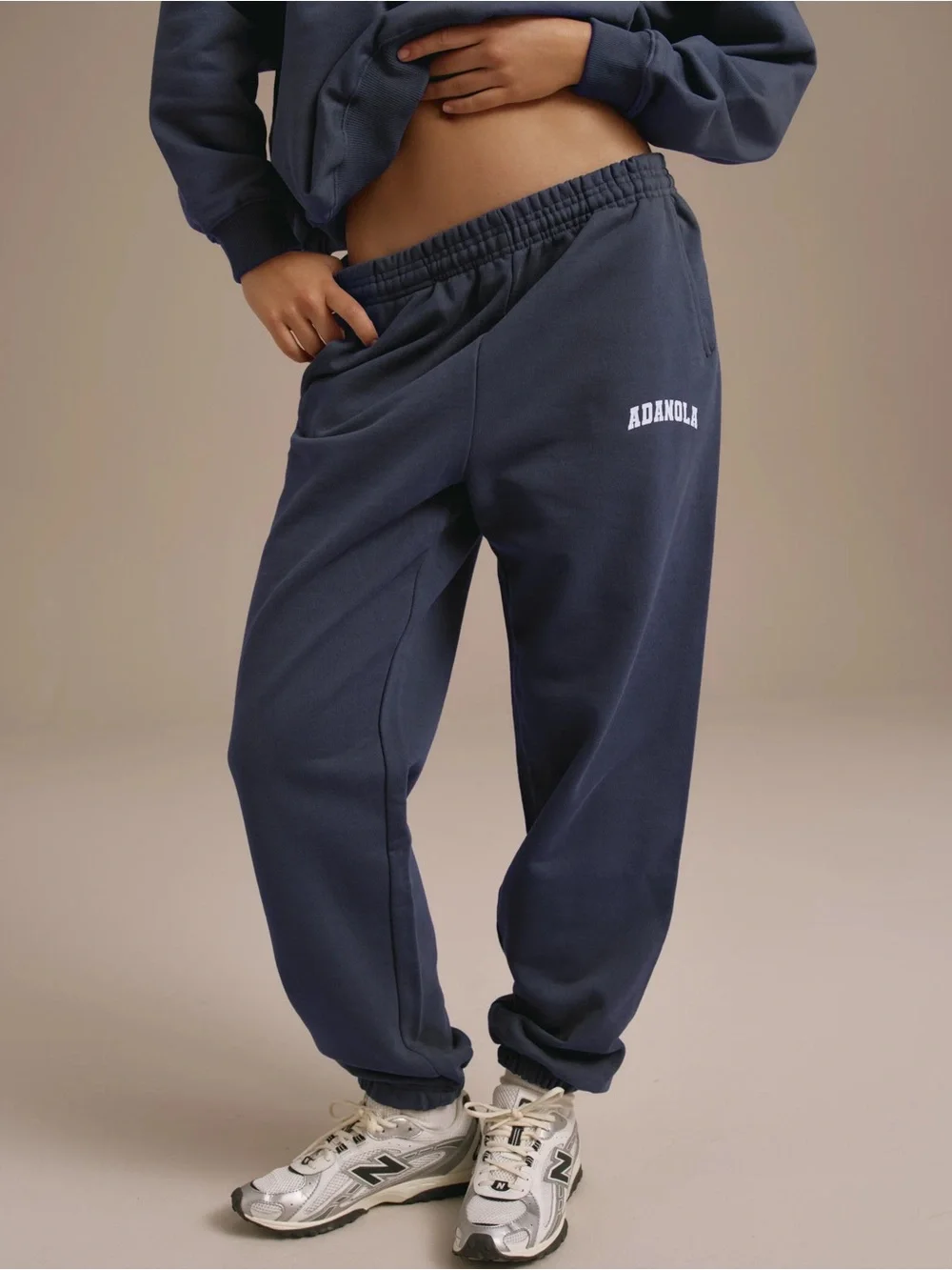 Adanola Varsity Sweatpants - Washed Midnight Blue - Picture 4 of 6